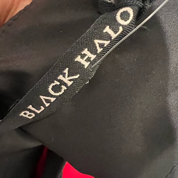 Black Halo- red and black cocktail dress.  Size 4 - Picture 4 of 5